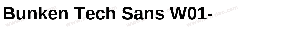 Bunken Tech Sans W01字体转换